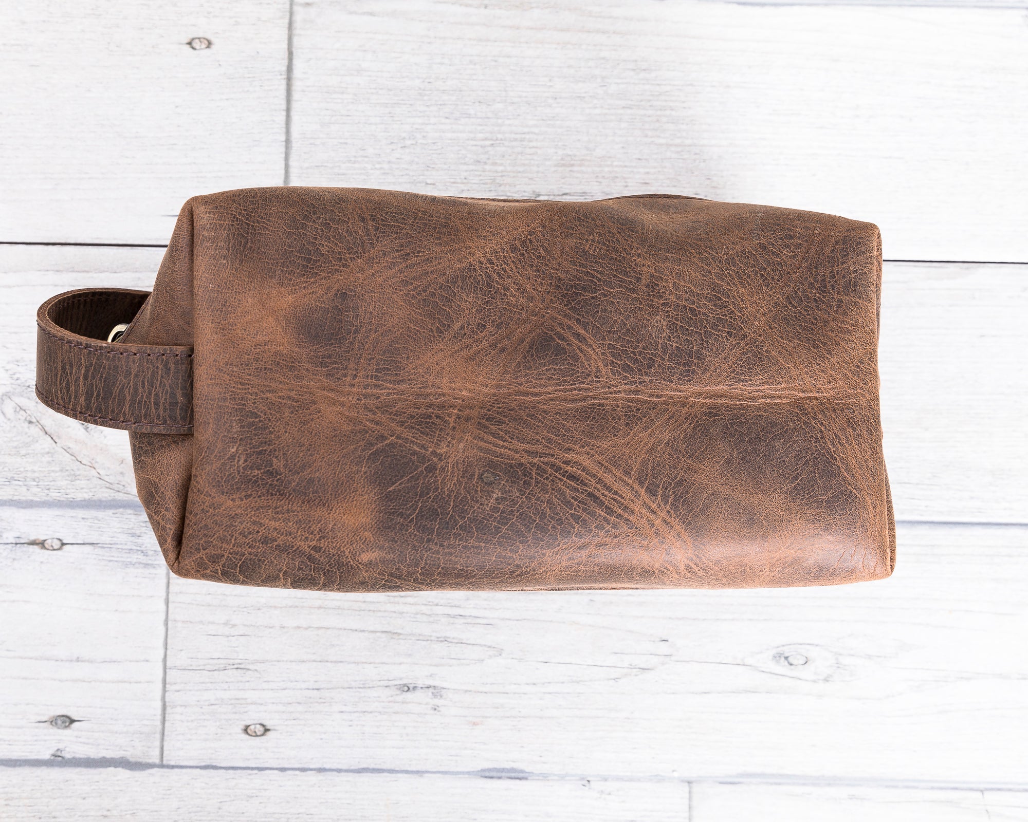 Leather Dopp Kit Bag