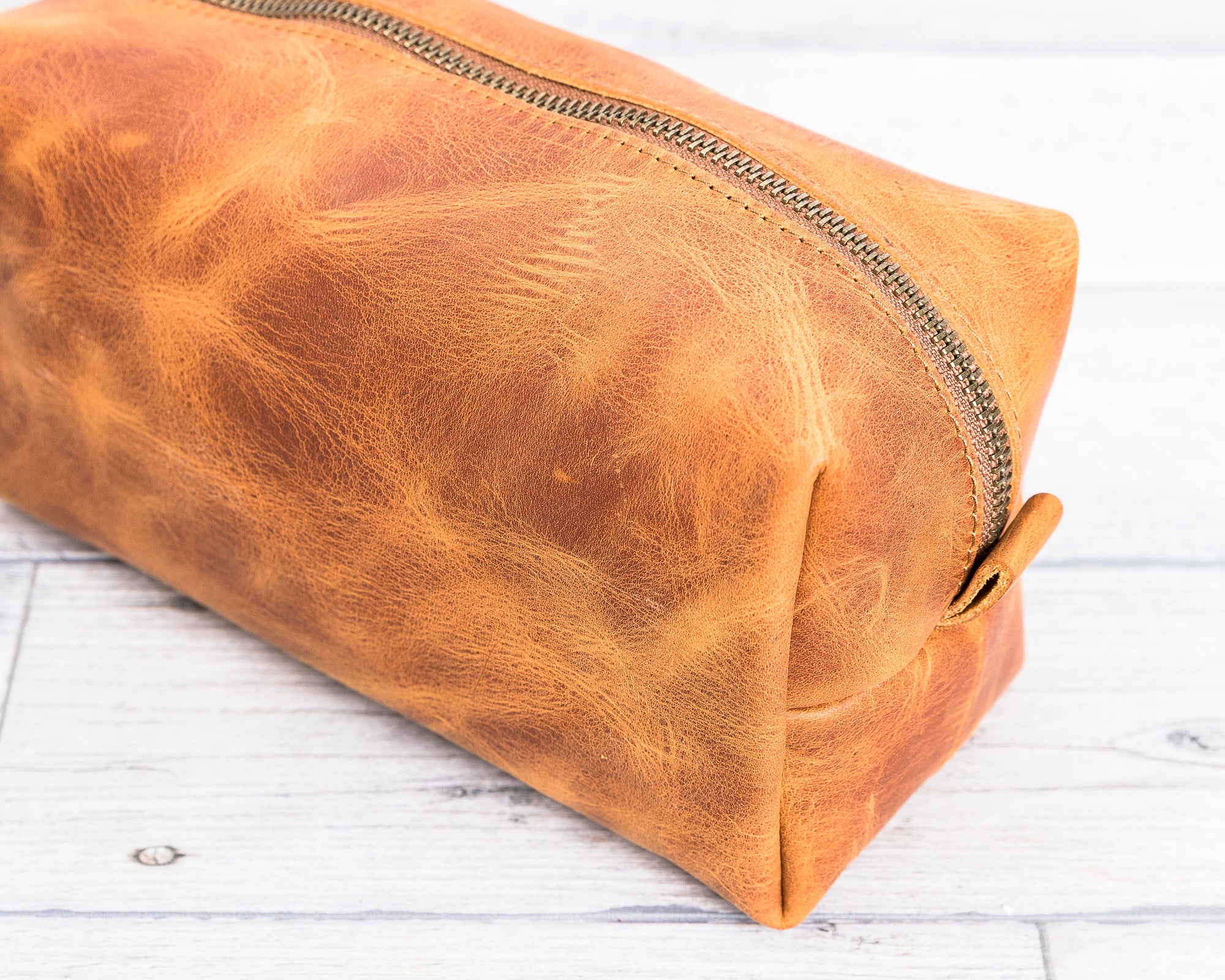 Leather Dopp Kit Bag