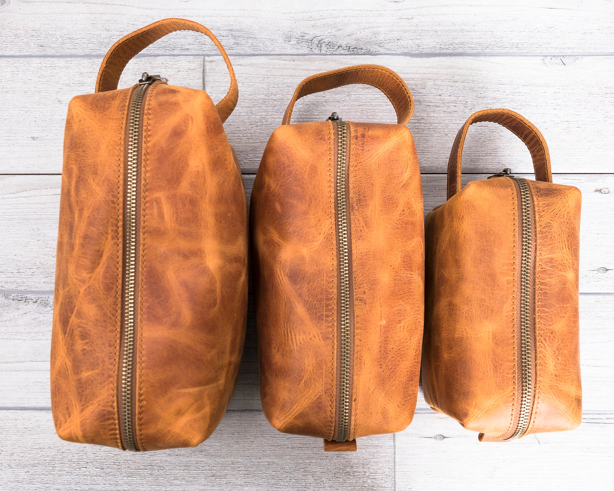 Leather Dopp Kit Bag