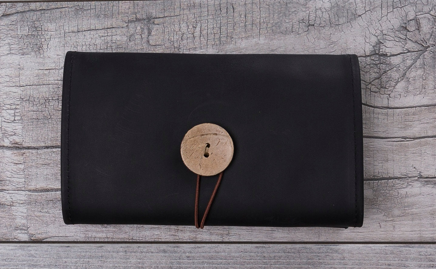 Black Leather Cable Organizer.