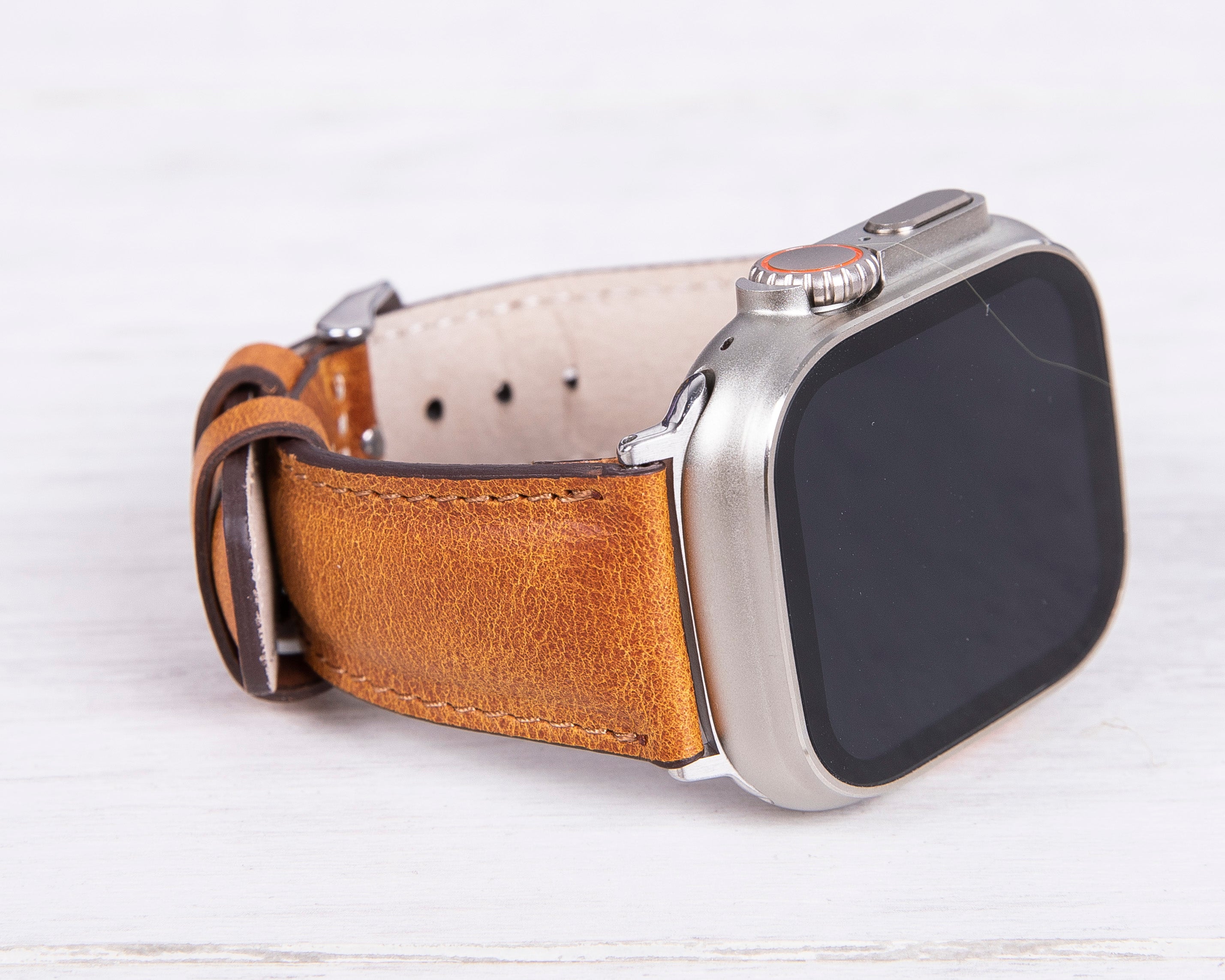 Camel Leather Classic Apple Watch Band