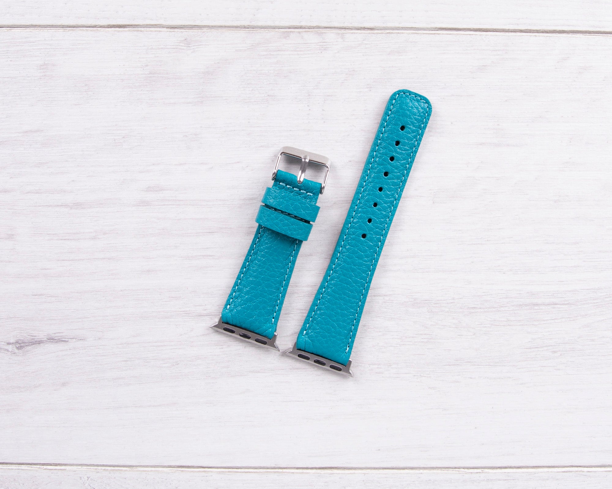 Turquoise Leather Classic Apple Watch Band