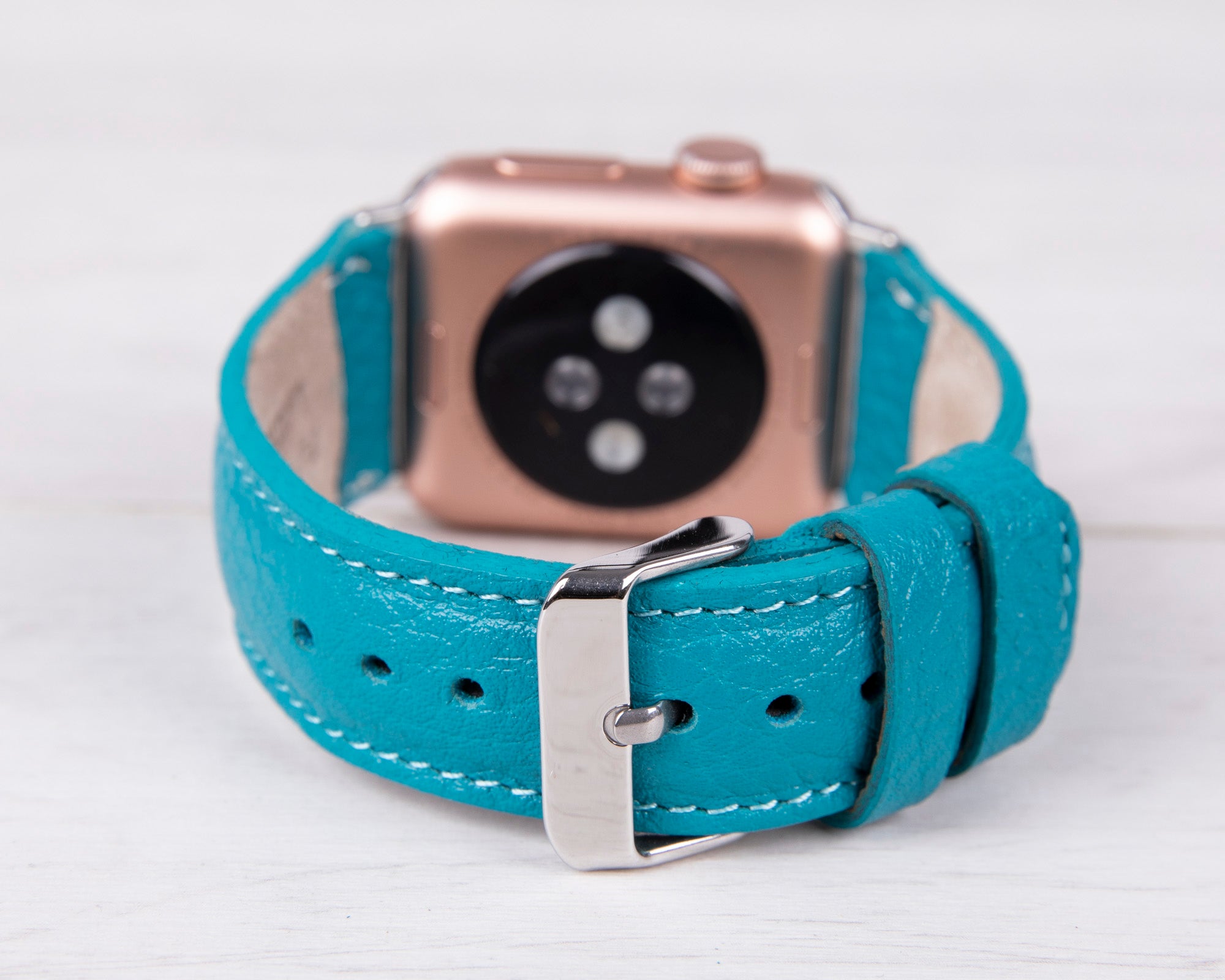 Turquoise Leather Classic Apple Watch Band