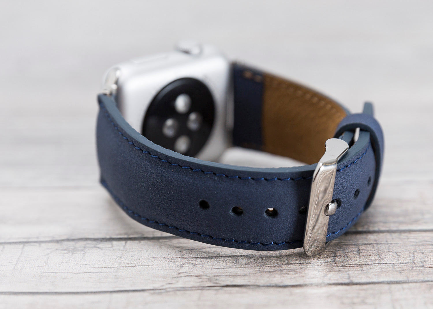 Antic Blue Leather Classic Apple Watch Band