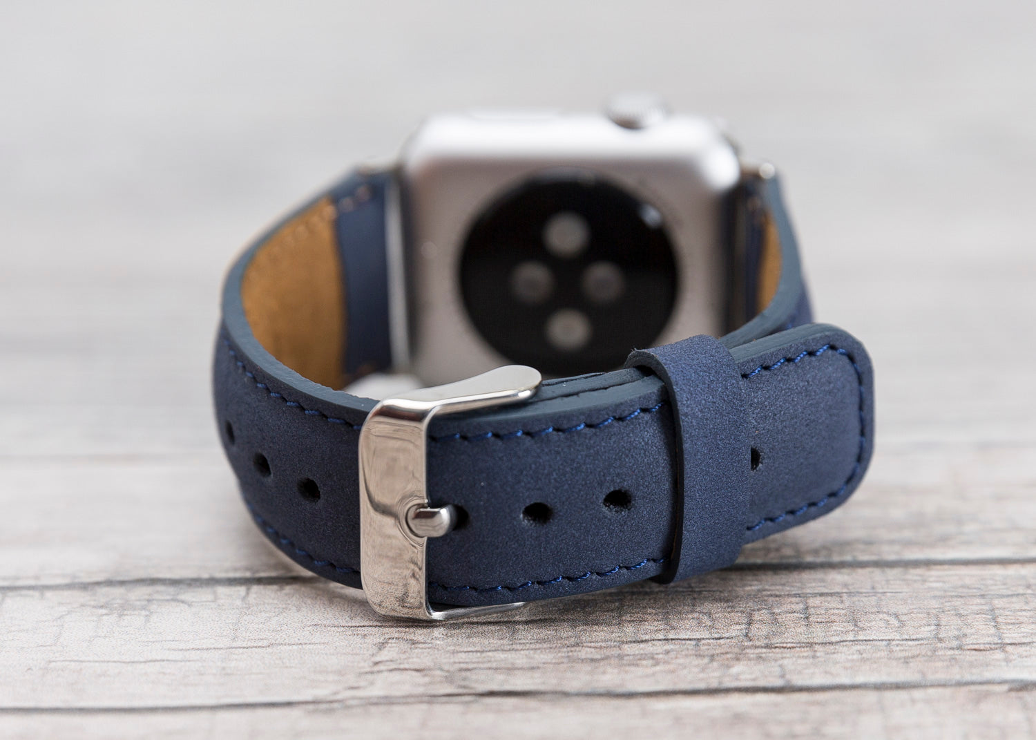 Antic Blue Leather Classic Apple Watch Band