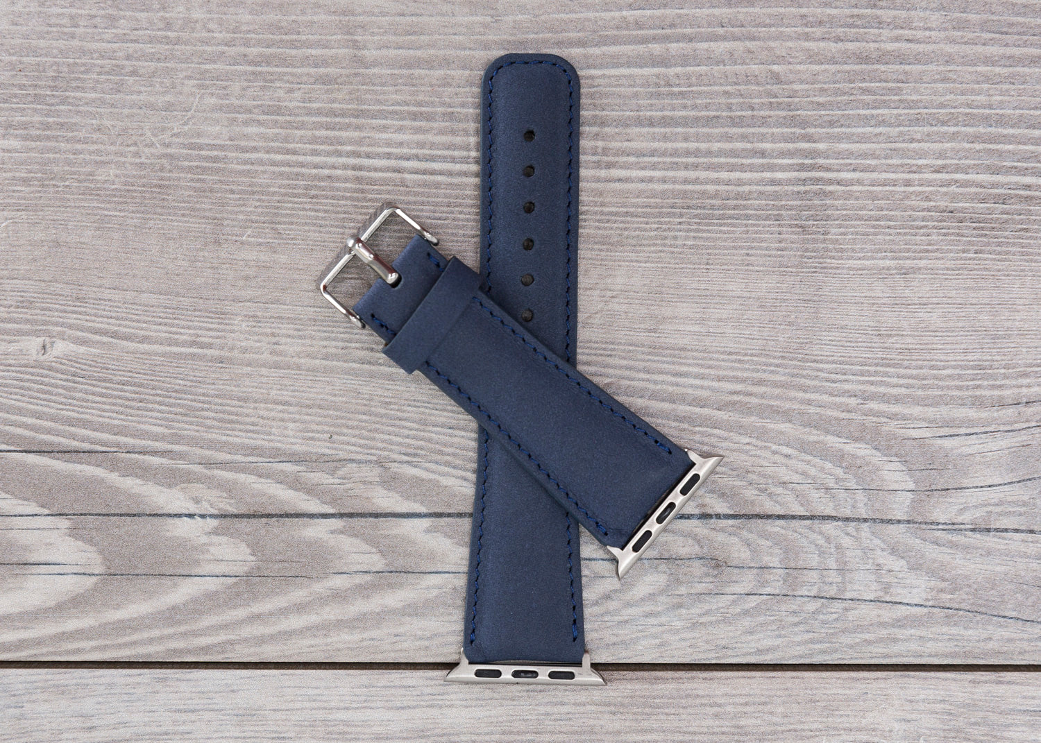 Antic Blue Leather Classic Apple Watch Band