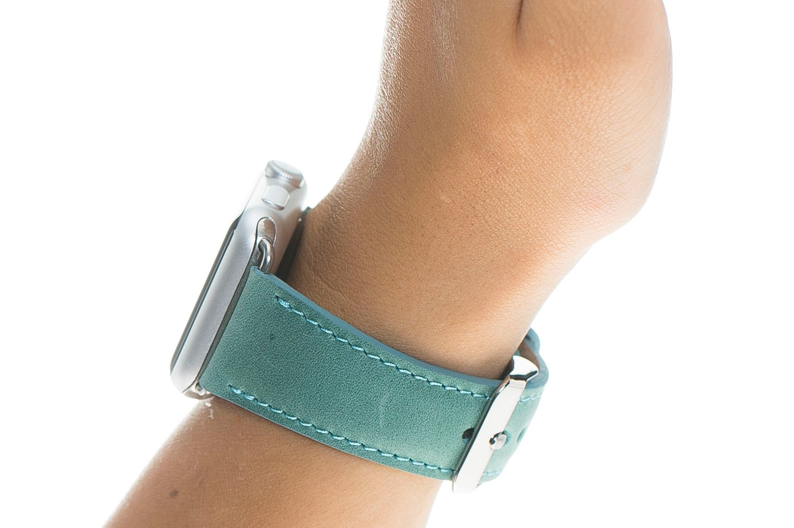 Sea Green Leather Classic Apple Watch Band