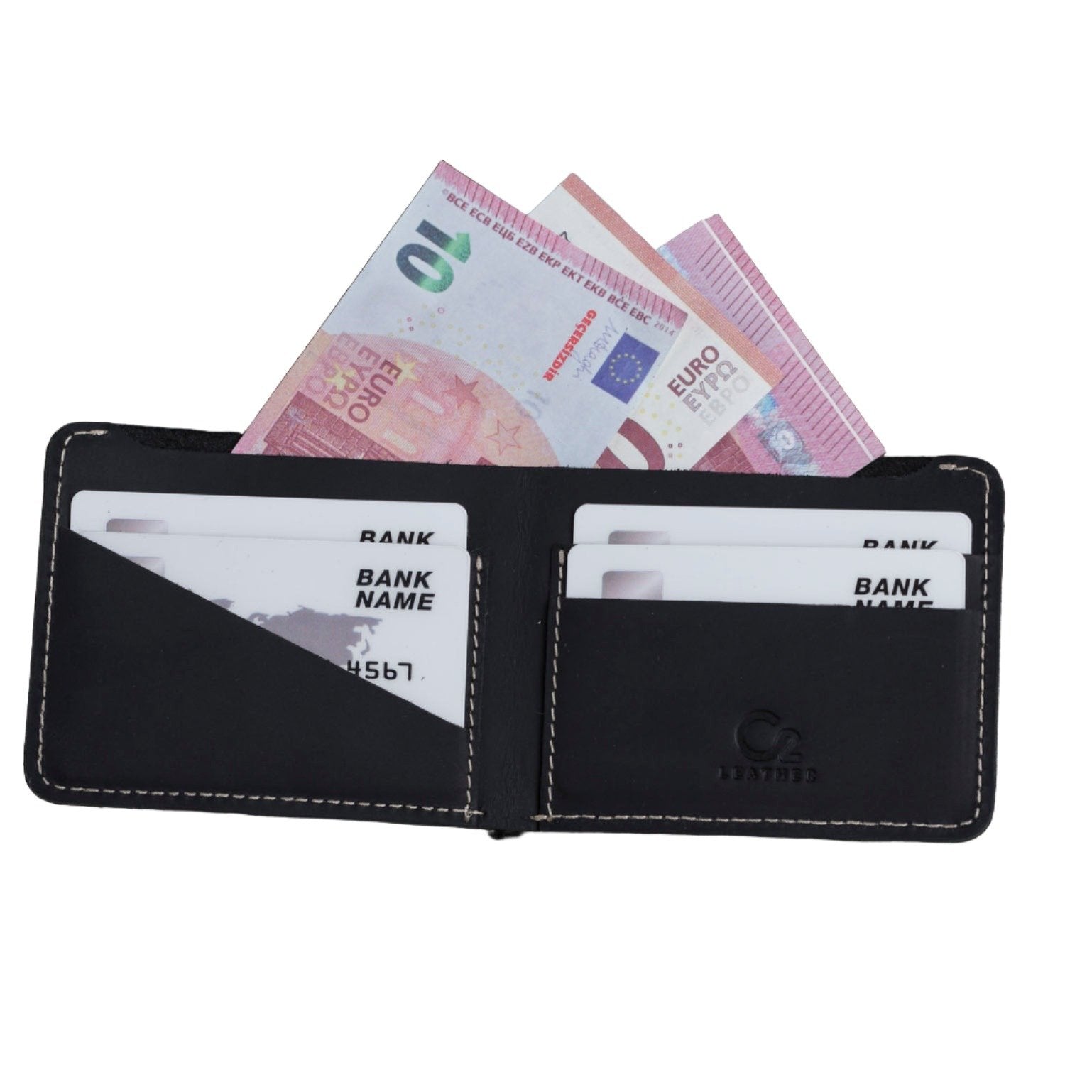 Black Leather Slim Wallet