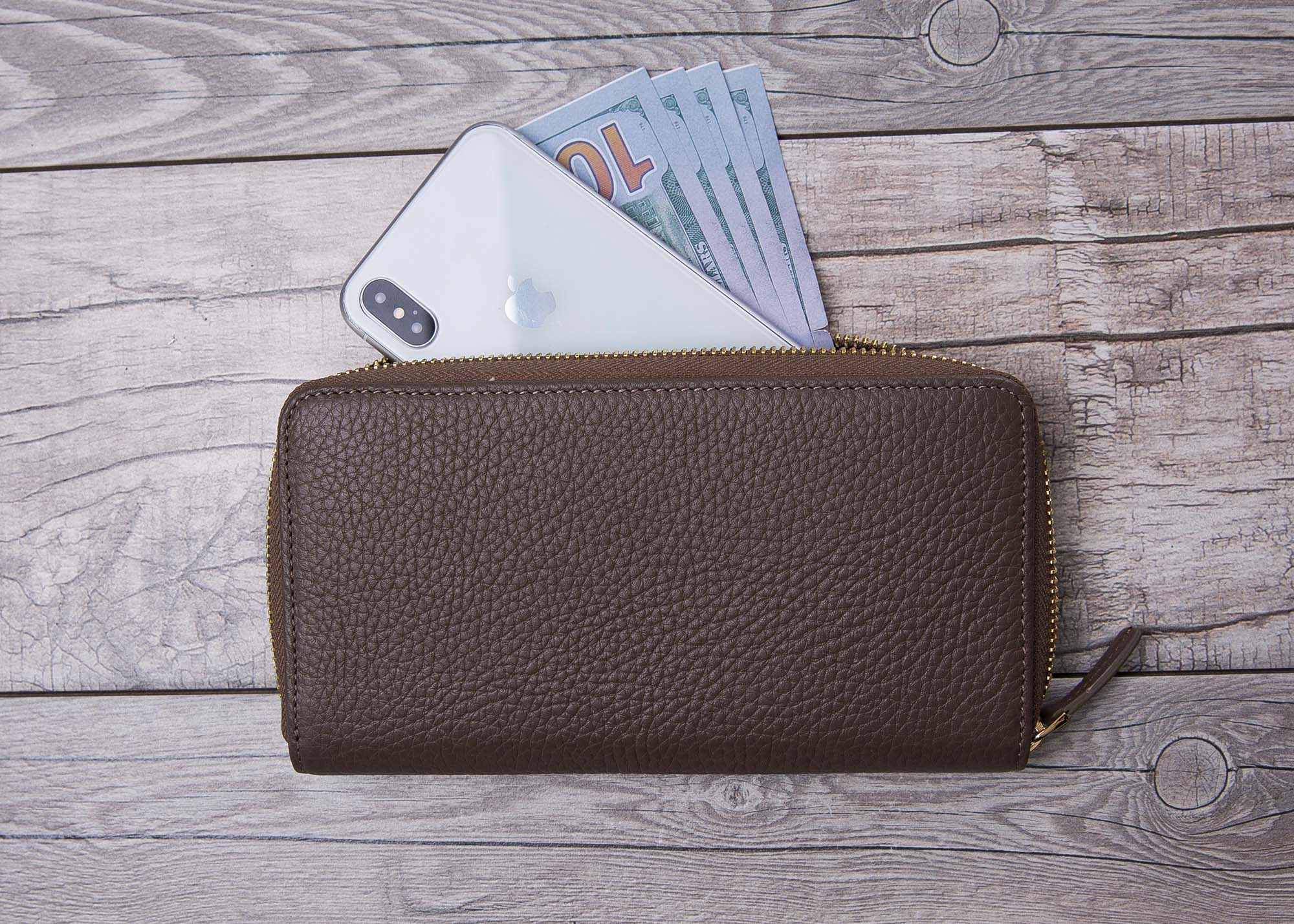 Brown Leather Womens Wallet