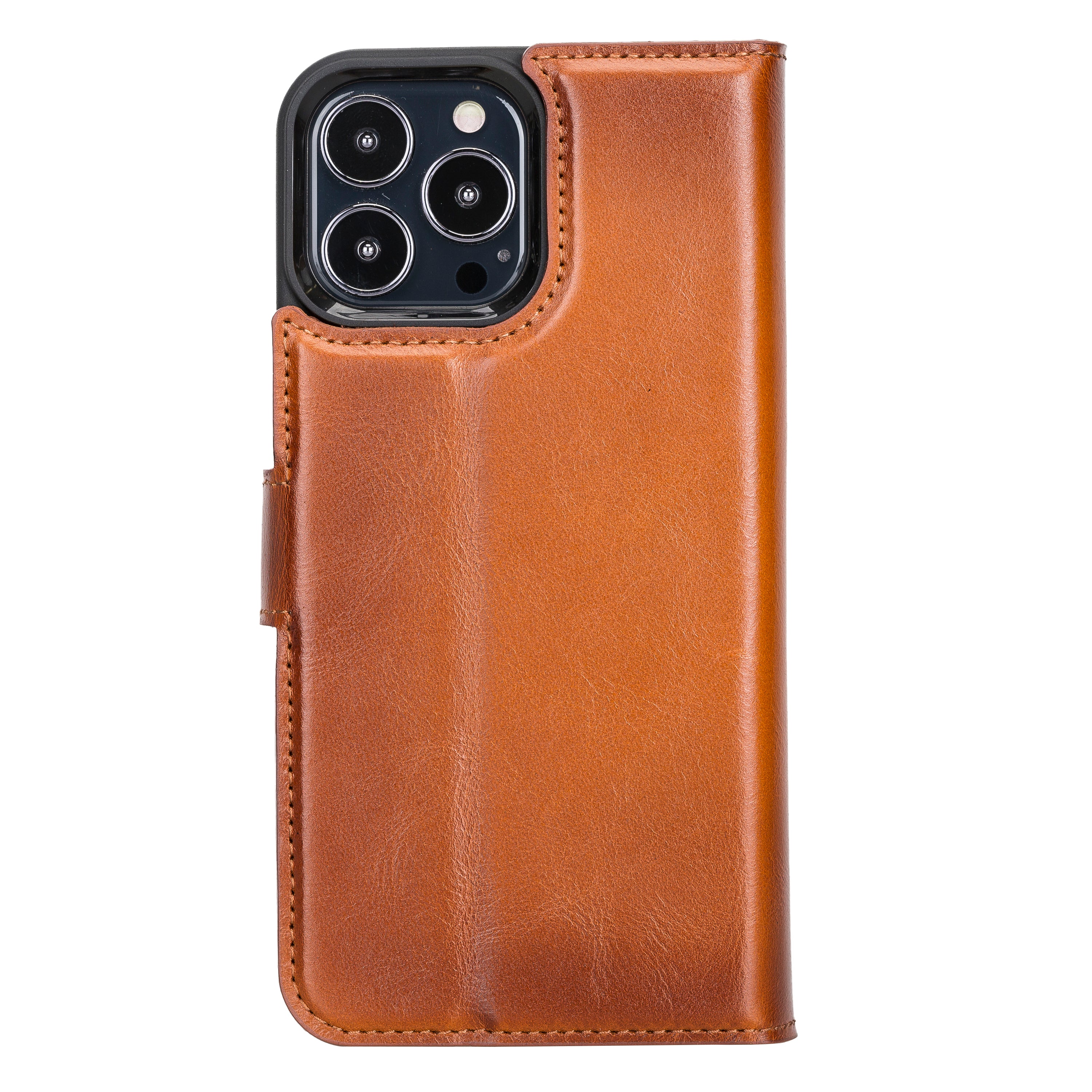 Tan Leather iPhone 13 Pro Max Wallet Case - O2 Leather