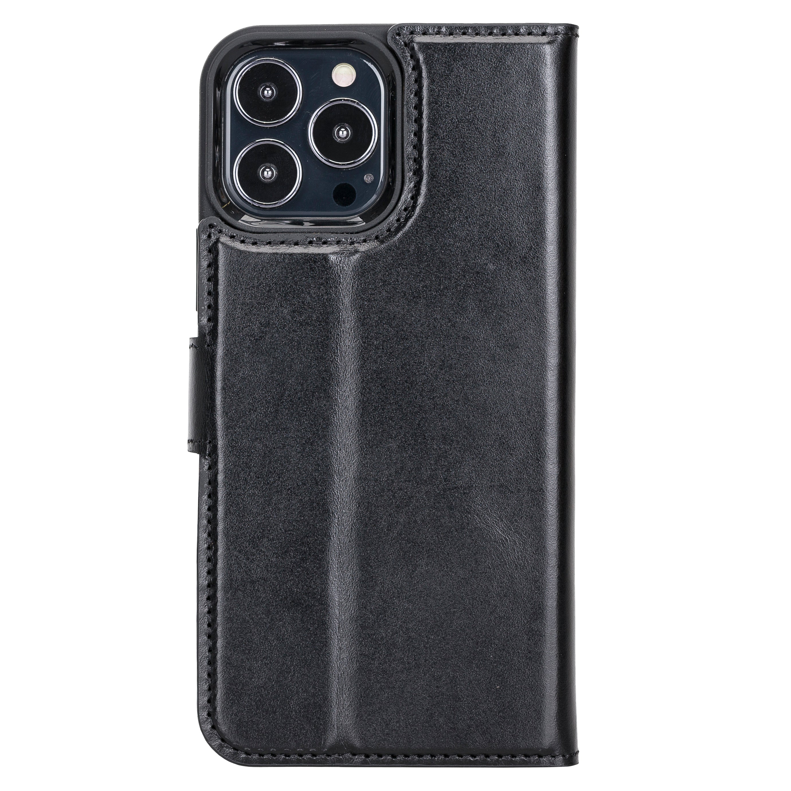 Black Leather Magnetic Case for iPhone 13 Pro MAX (6.7")