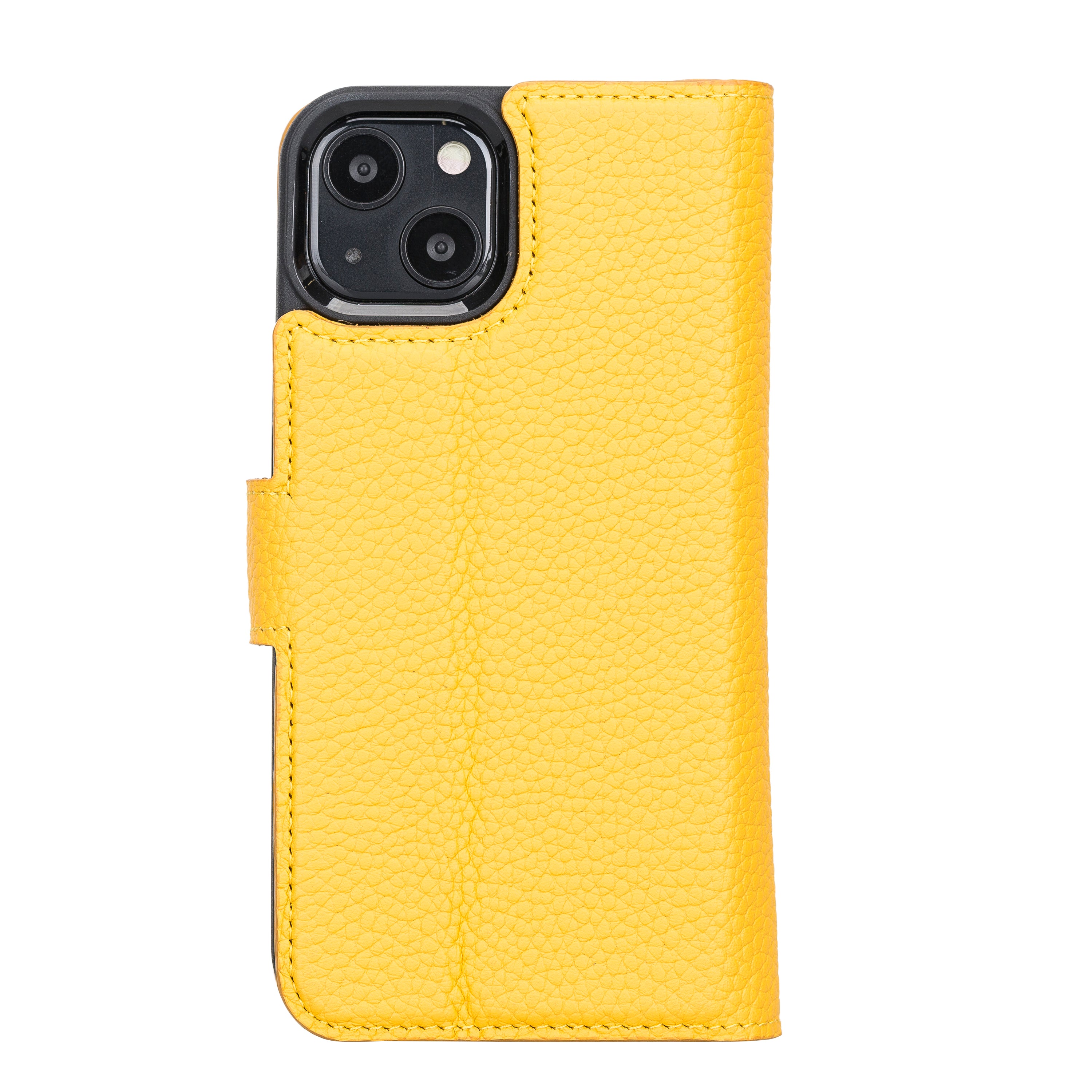 Yellow Leather Magnetic Case for iPhone 13 (6.1")