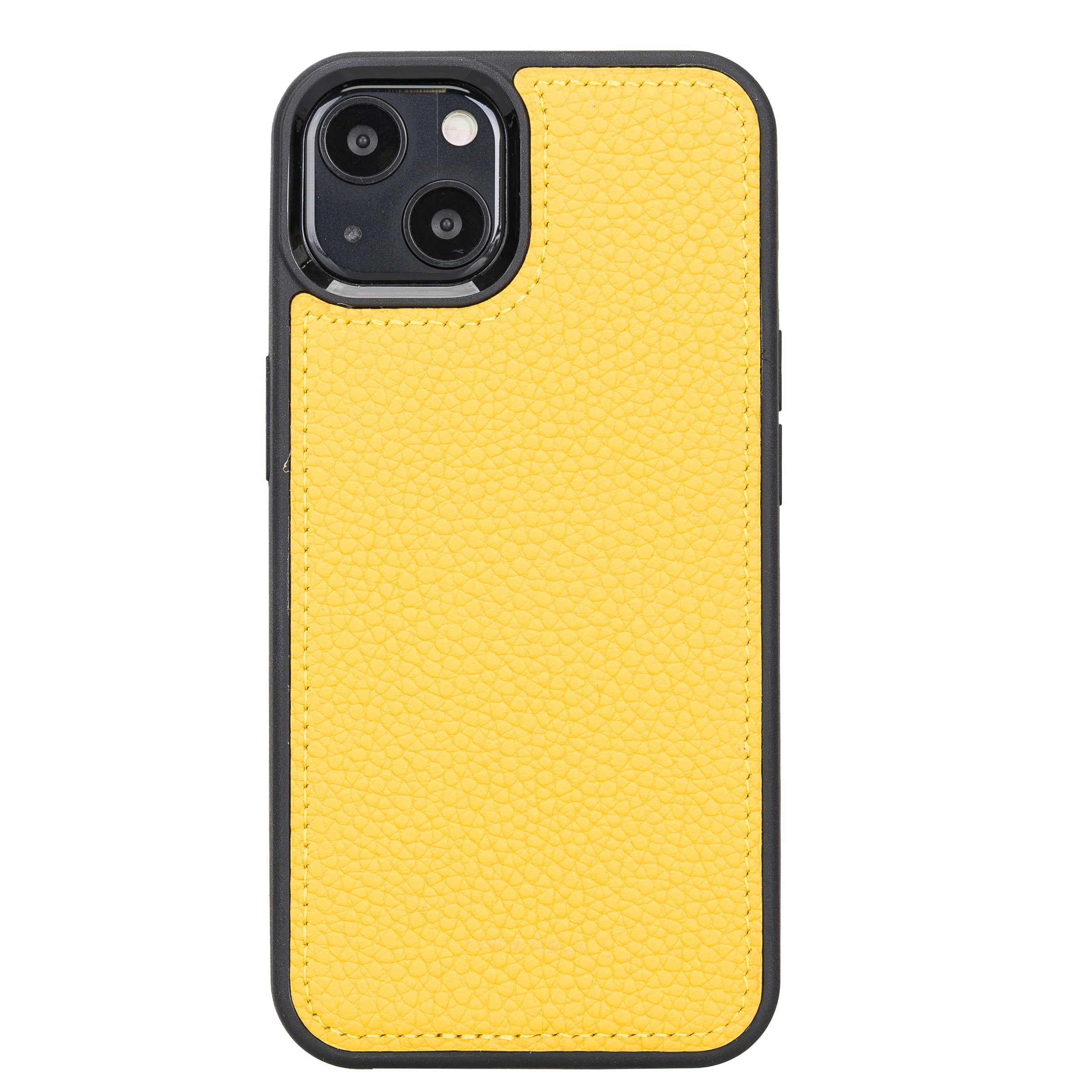 Yellow Leather Magnetic Case for iPhone 13 (6.1")