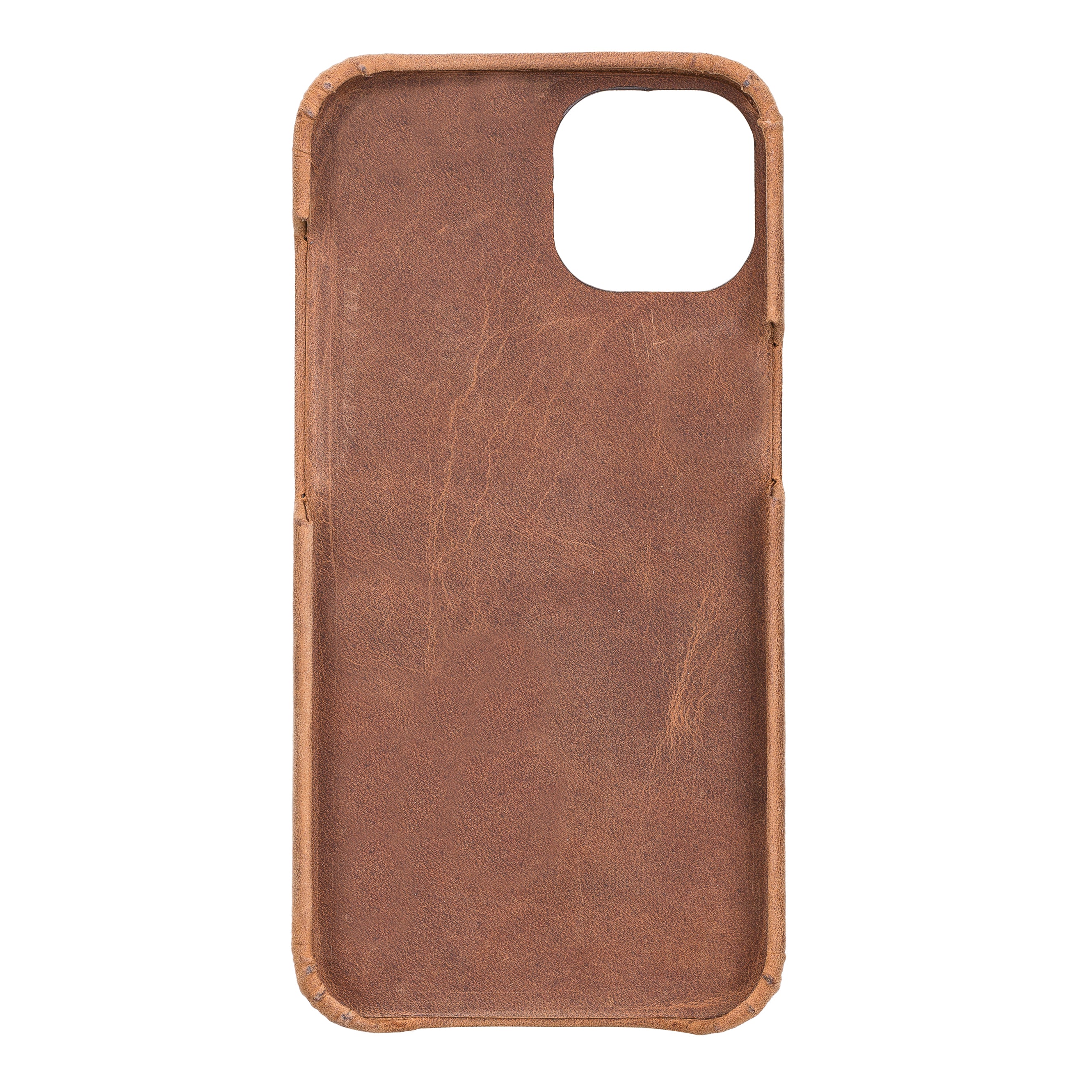 iPhone 14 (6.1") Leather Snap on Cover Case, Antic Brown