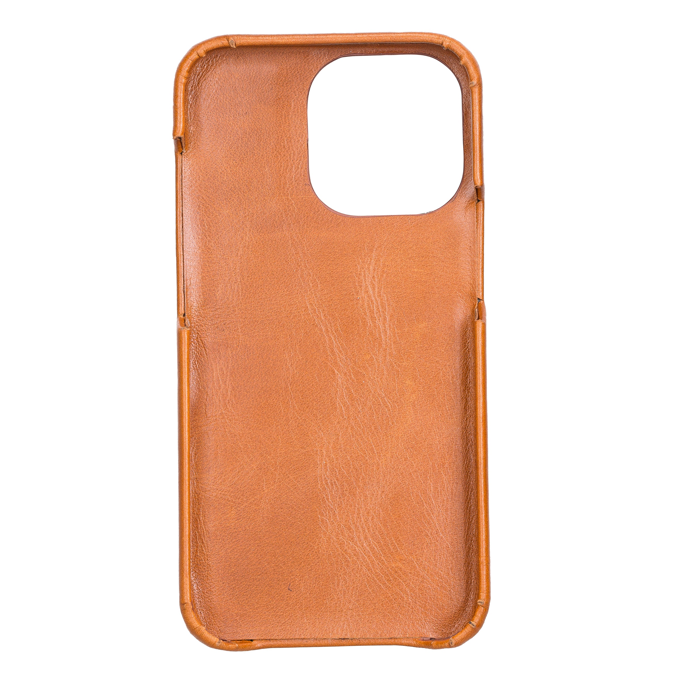 Burnished Tan Leather Snap on Cover Case for iPhone 14 PRO (6.1")