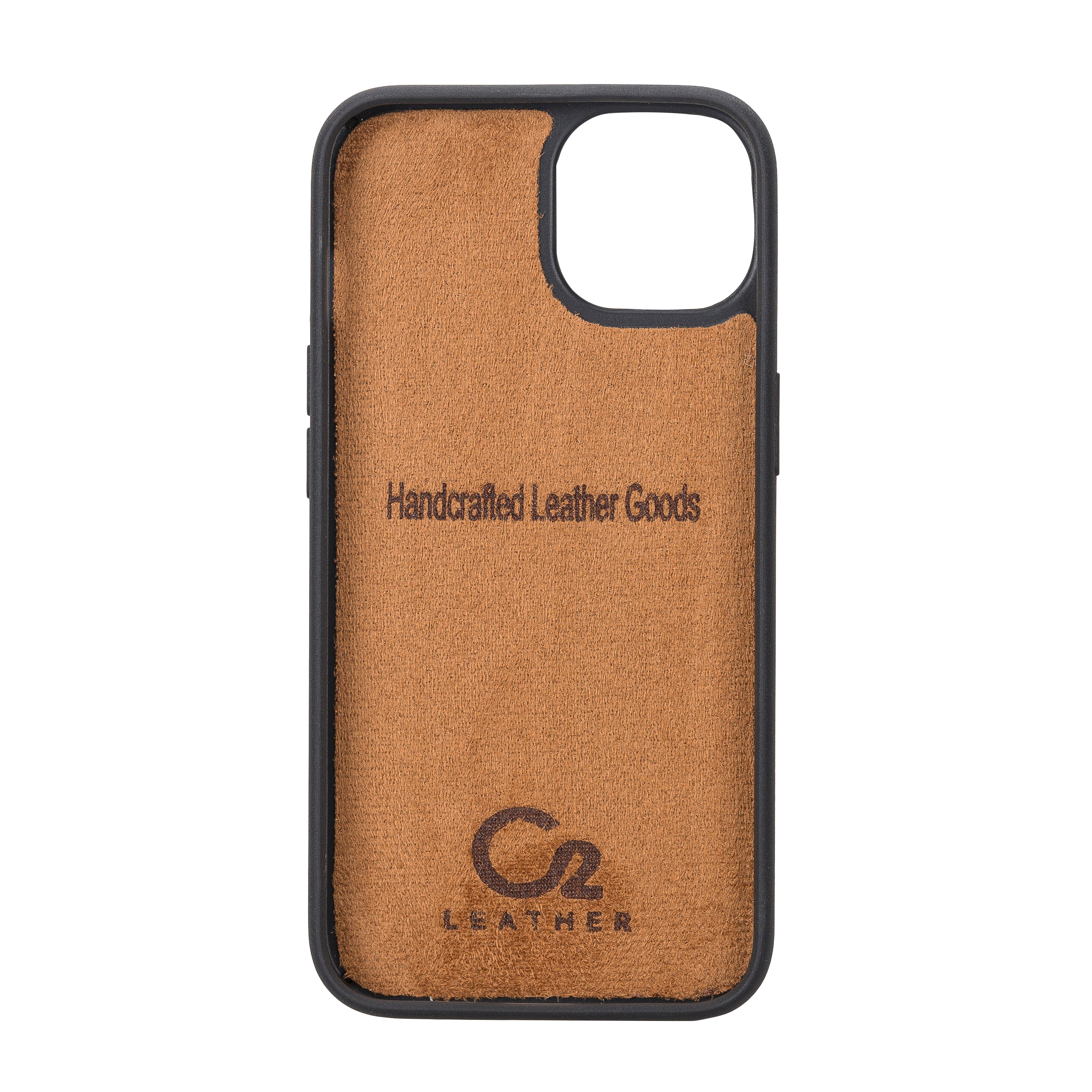 Camel Brown Leather Magnetic Case for iPhone 14 (6.1")