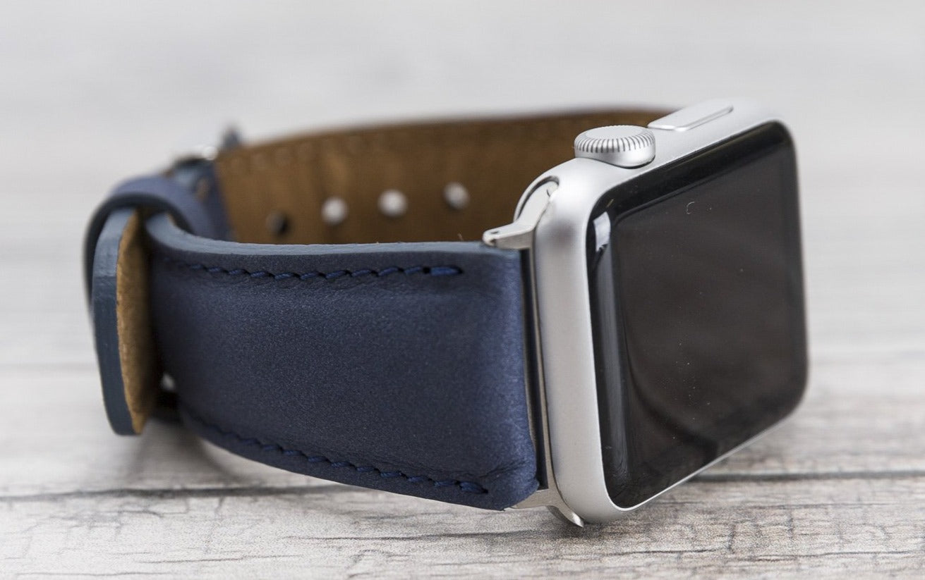 Antic Blue Leather Classic Apple Watch Band