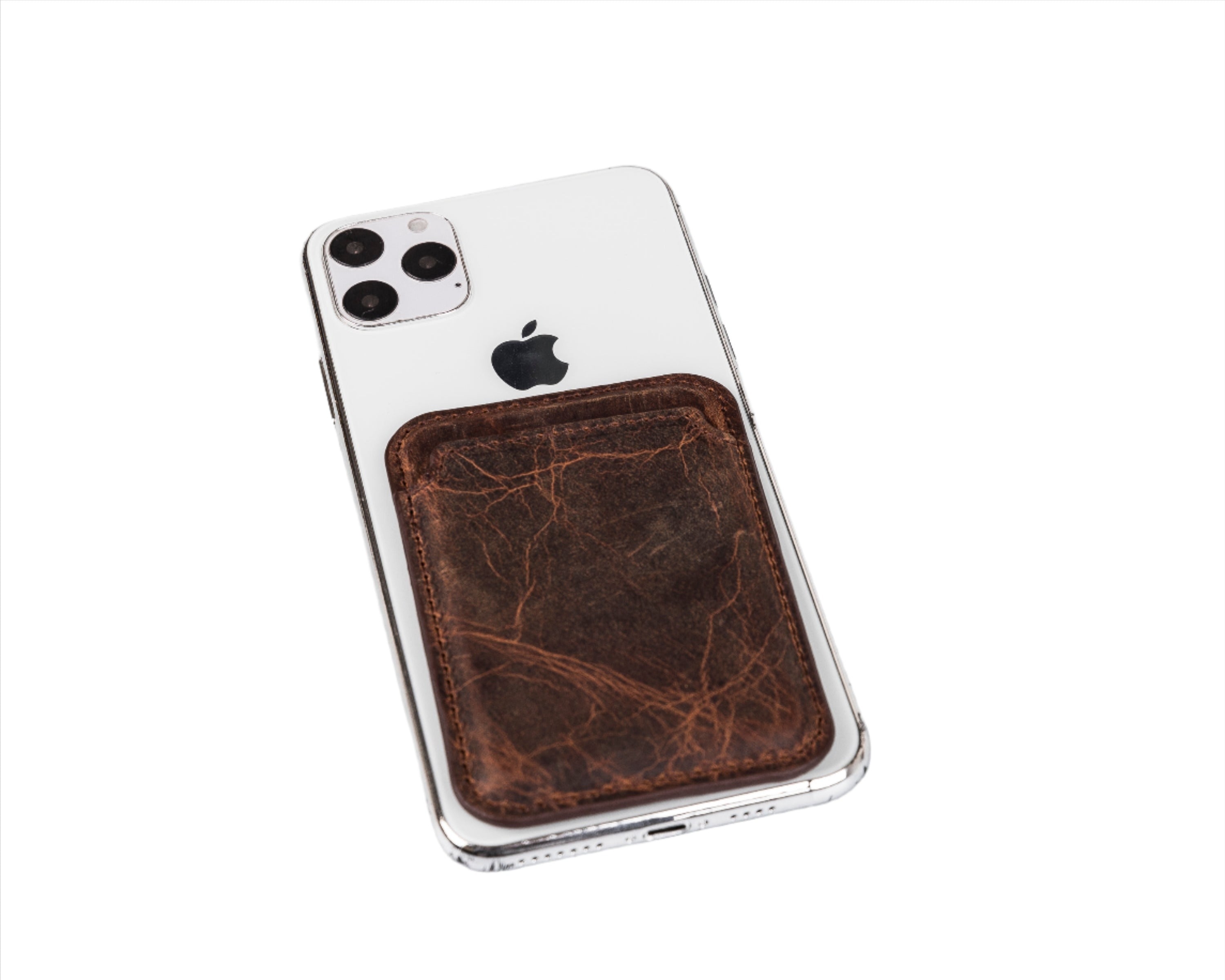 Leather Magnetic Card Holder Wallet for iPhone - O2 Leather