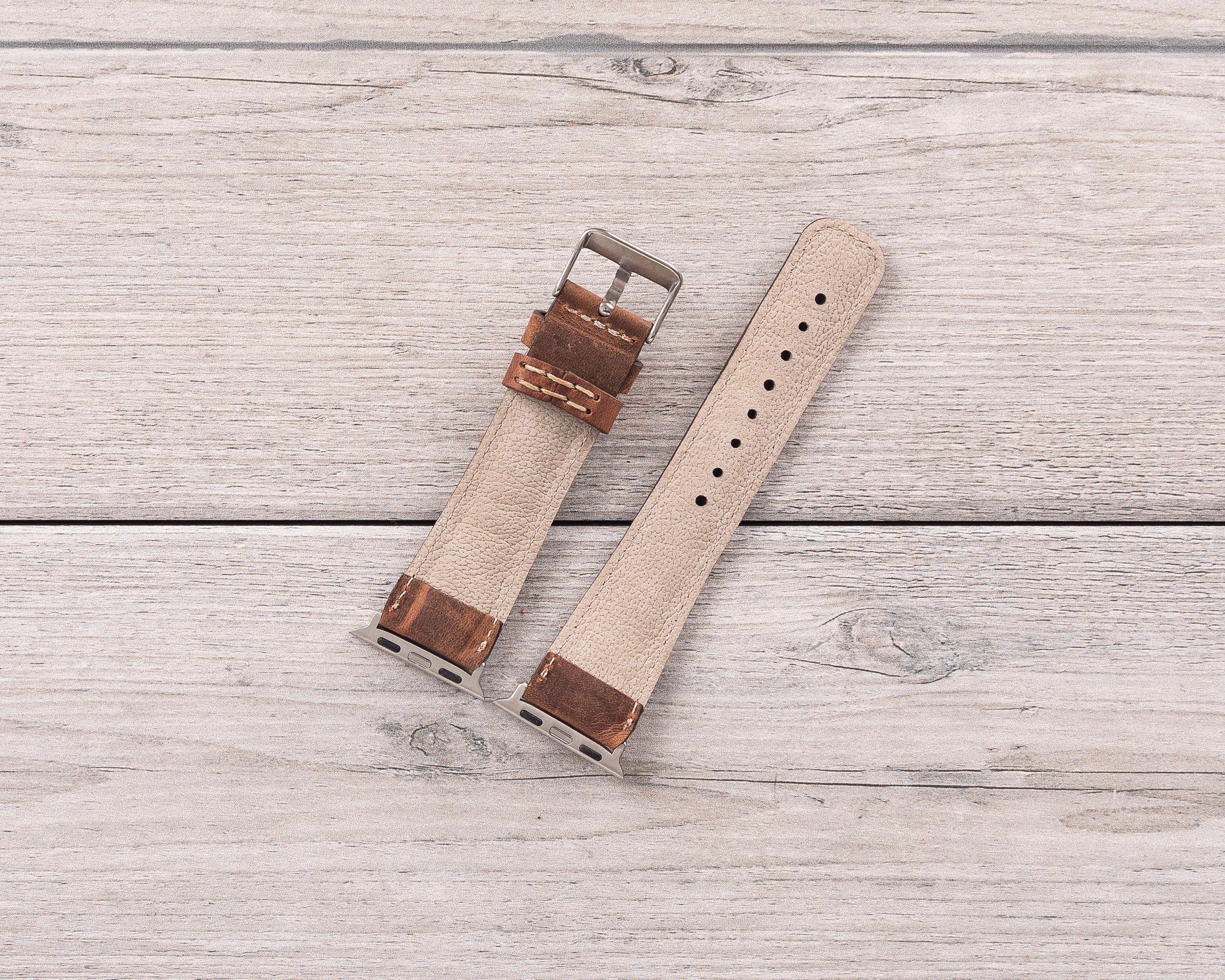 Antic Brown Leather Classic Apple Watch Band