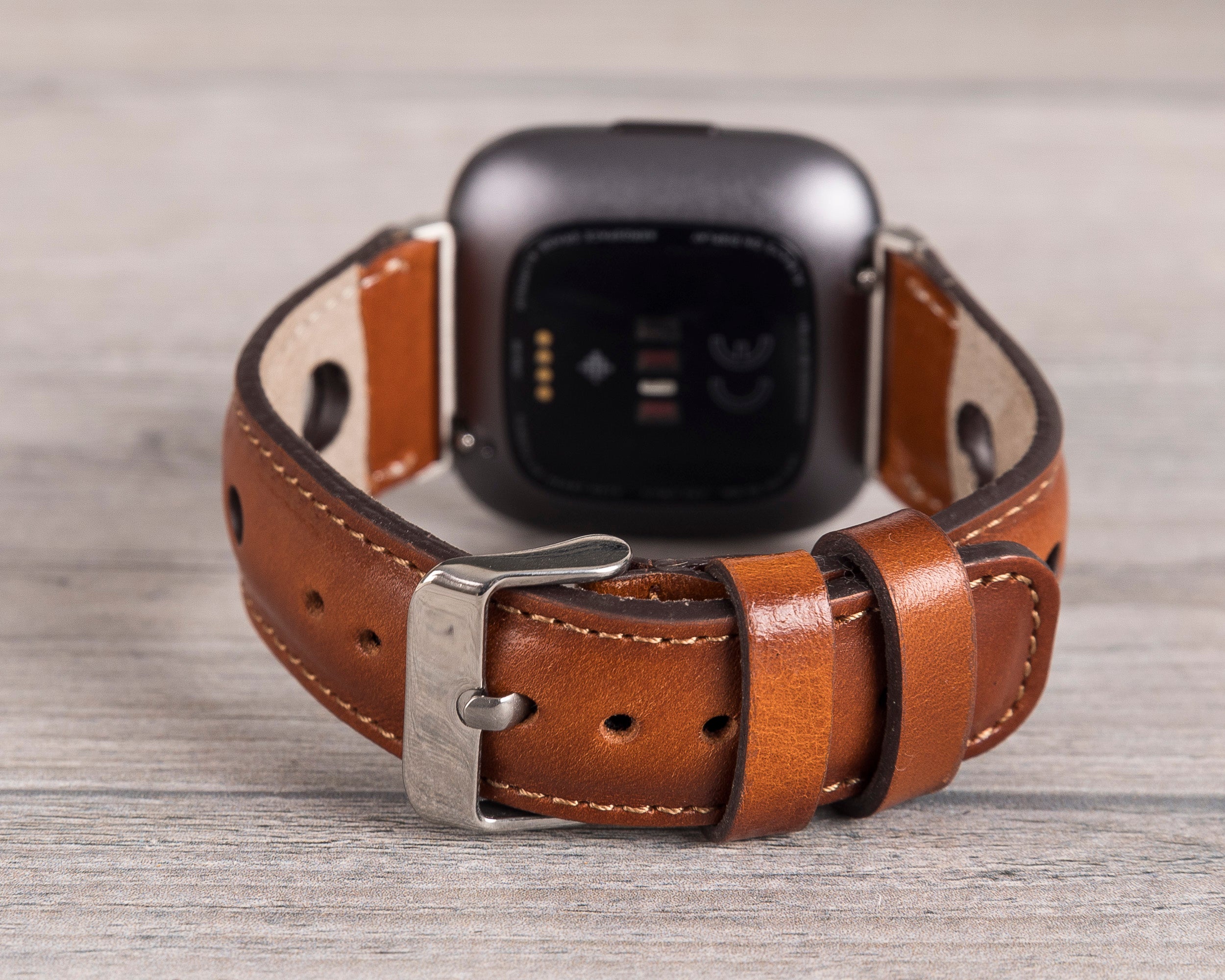 Burnished Tan Leather Rally Fitbit Watch Band