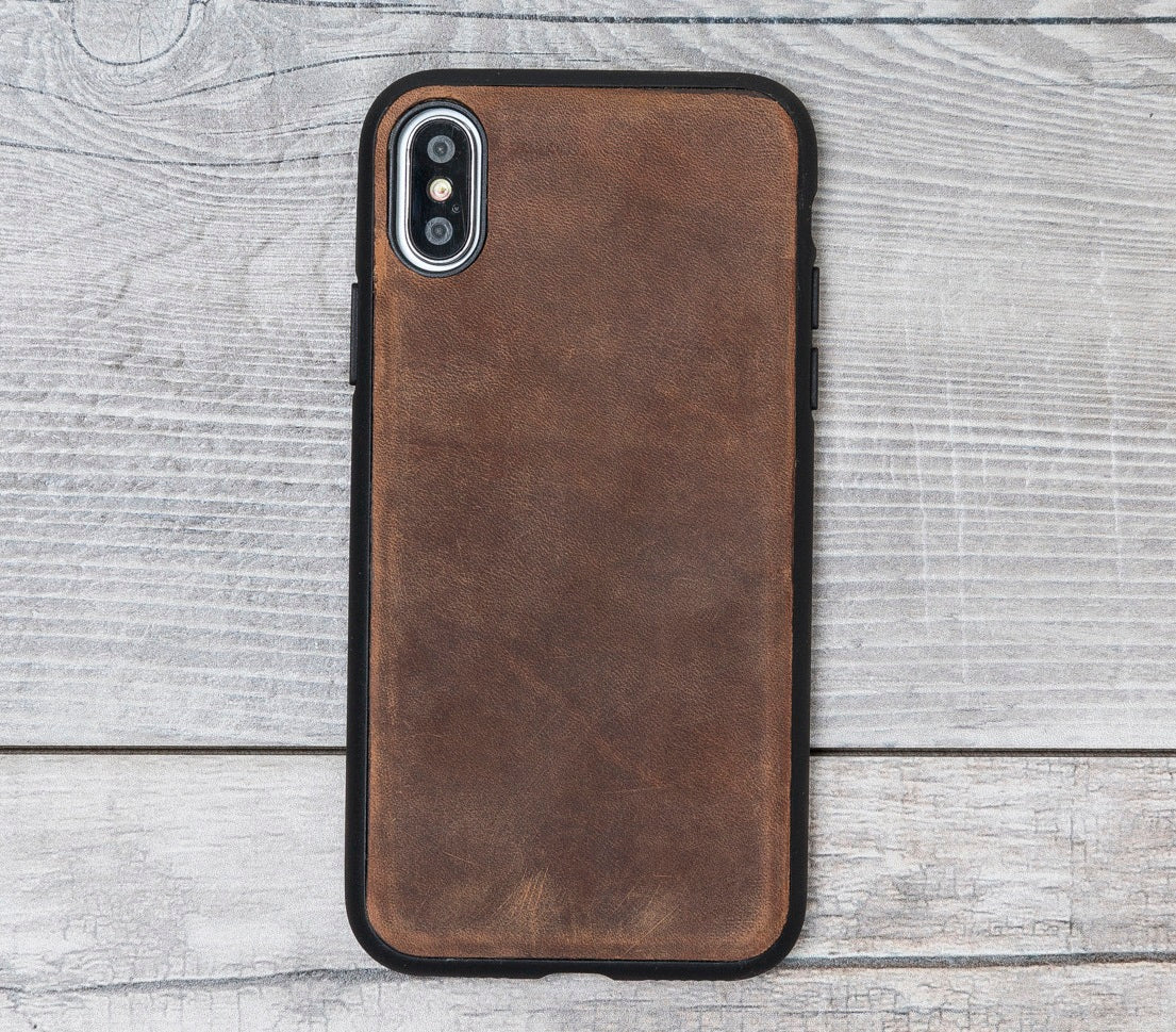 Antic Brown Magnetic Leather Case for iPhone X/XS/XS Max