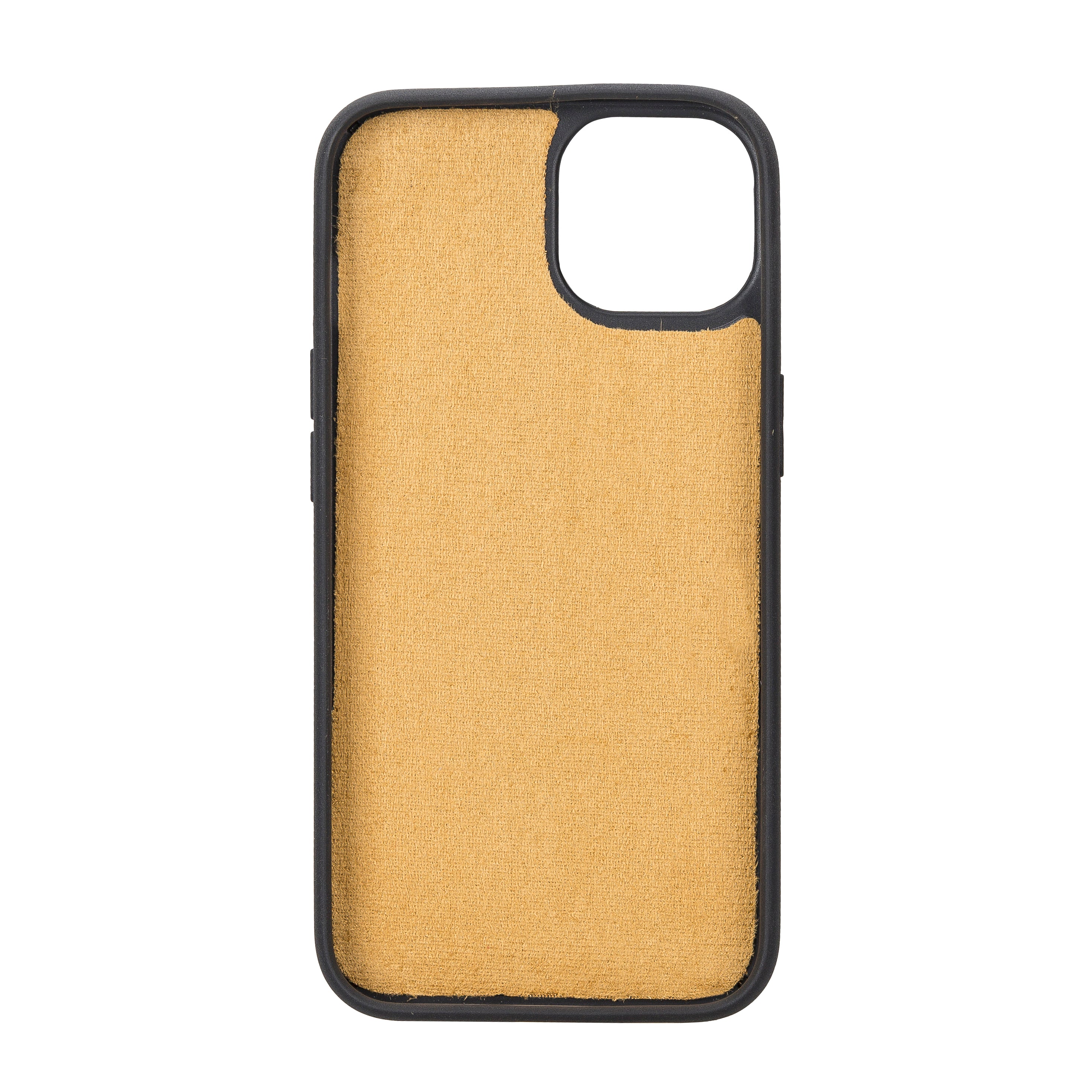 Yellow Leather Magnetic Wallet Case for iPhone 14 (6.1")