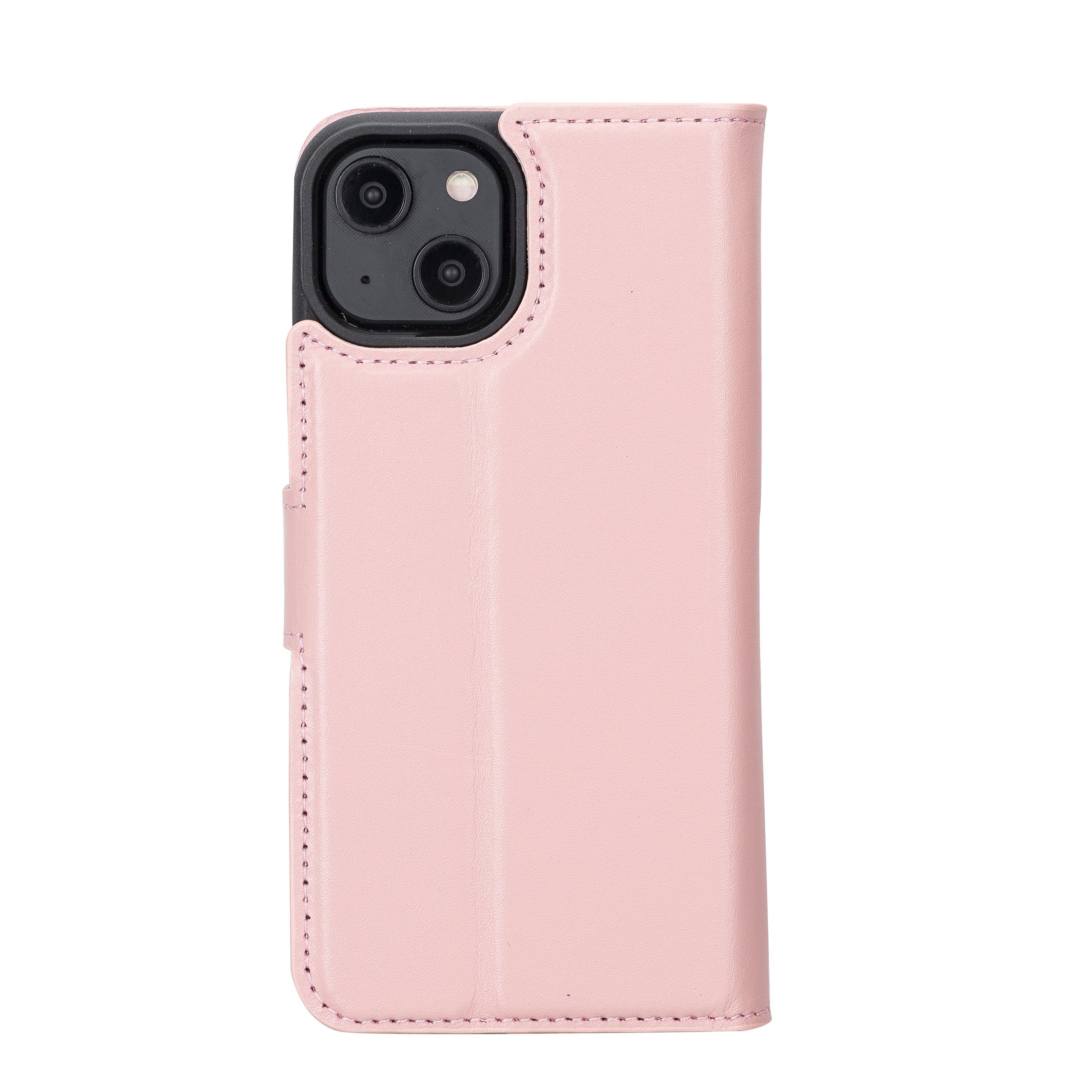 Pink Leather Magnetic Wallet Case for iPhone 14 (6.1")