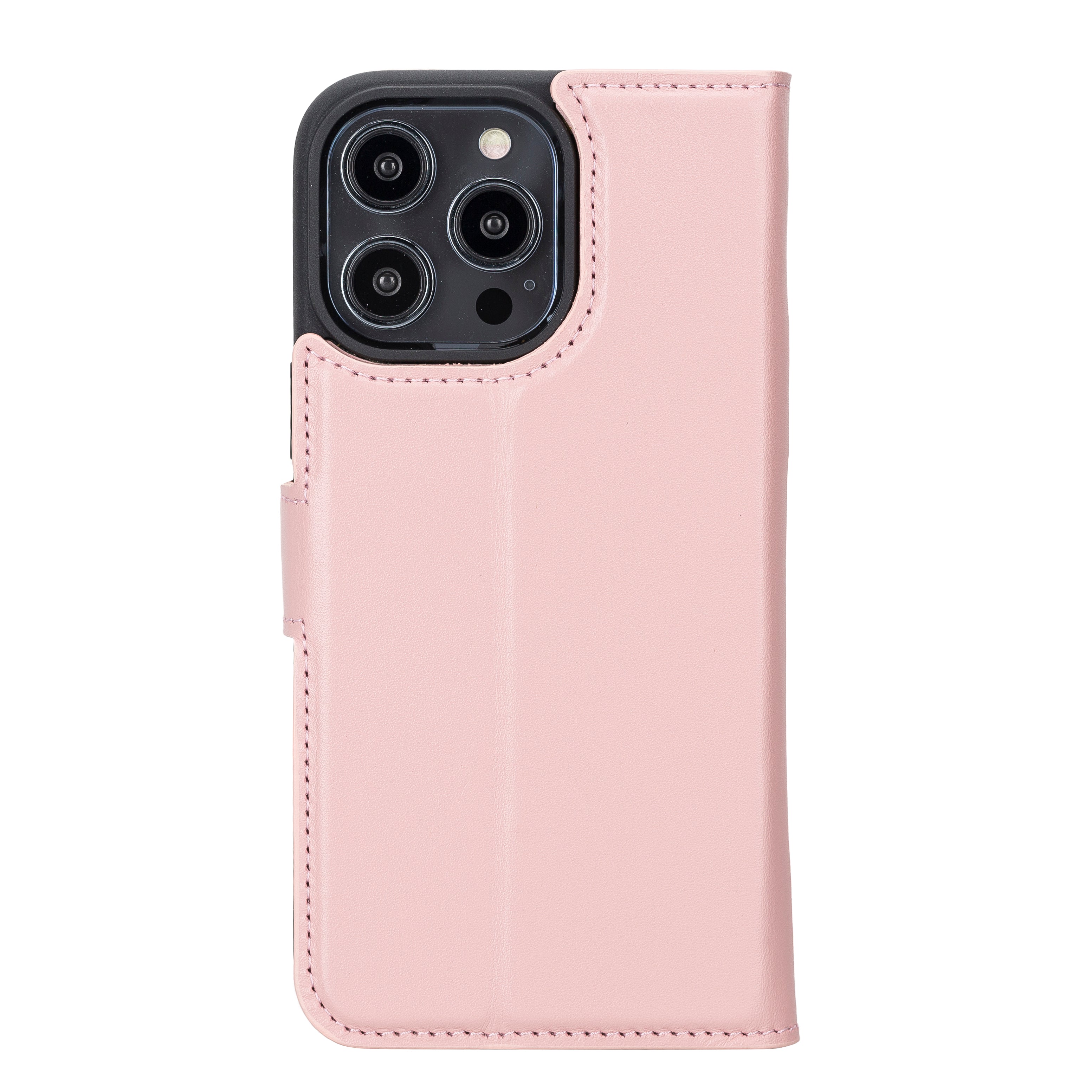 Pink Leather Magnetic Wallet Case for iPhone 14 Pro MAX (6.7")