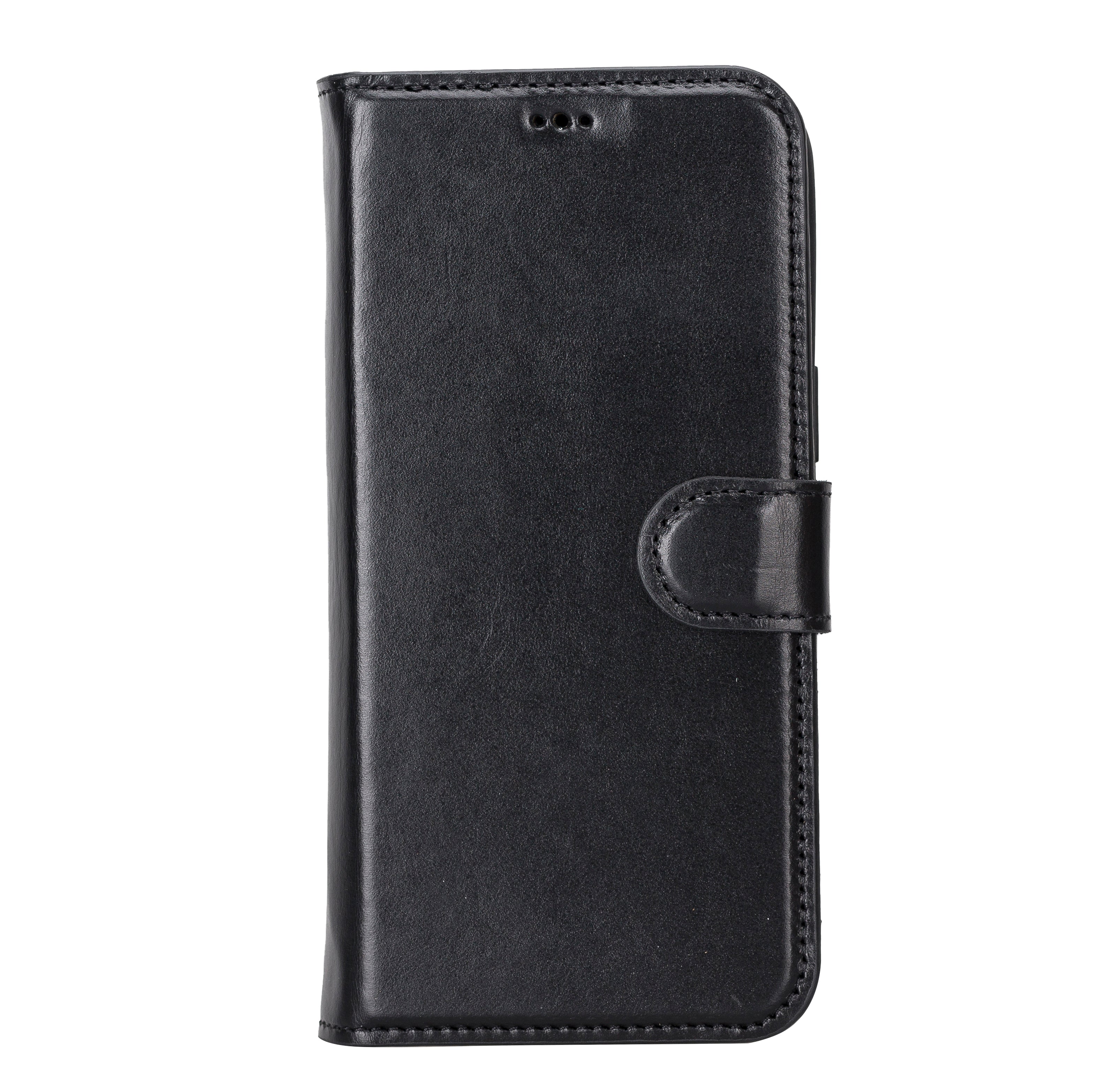 Black Leather Magnetic Wallet Case for iPhone 14 Pro MAX (6.7")