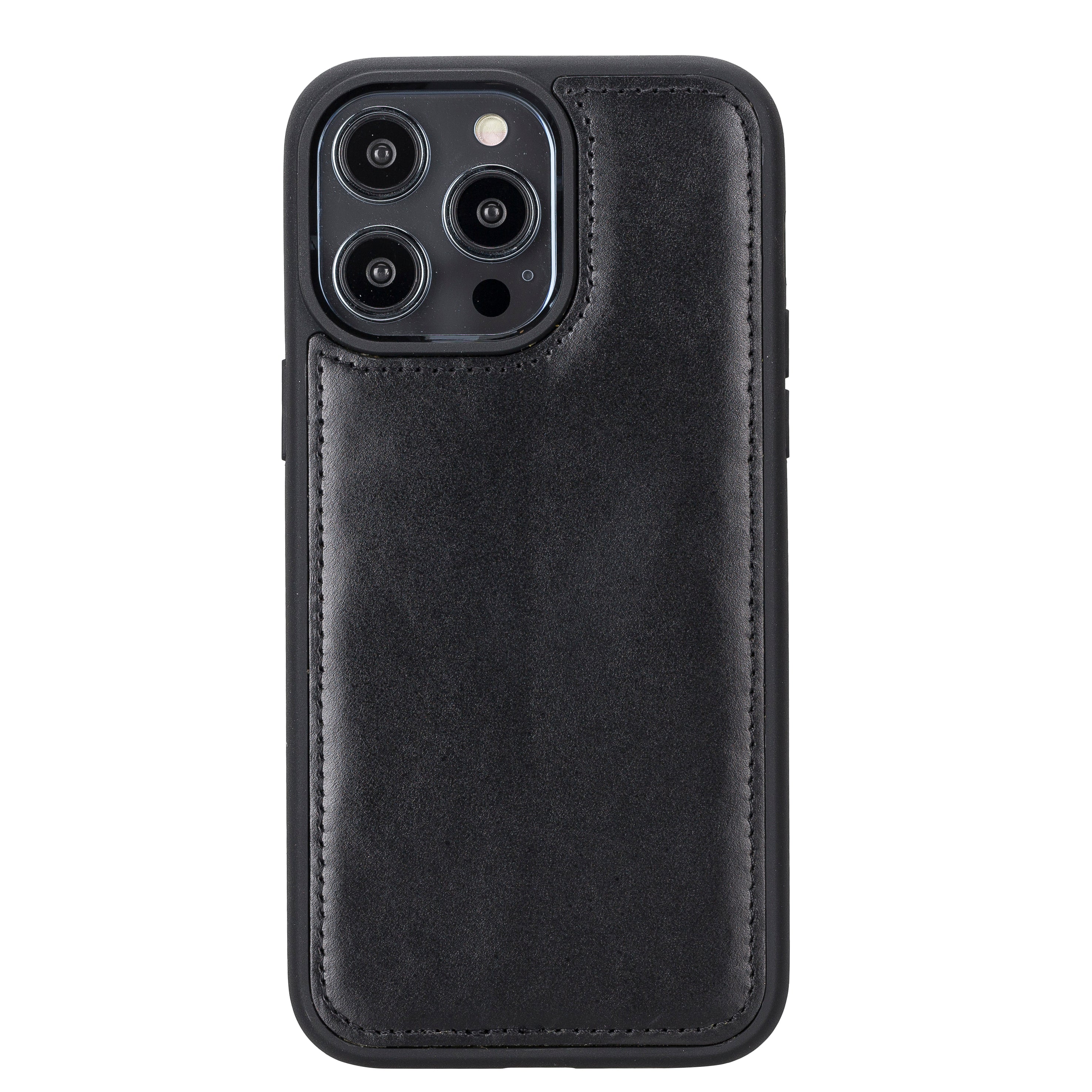 Black Leather Magnetic Wallet Case for iPhone 14 Pro MAX (6.7")