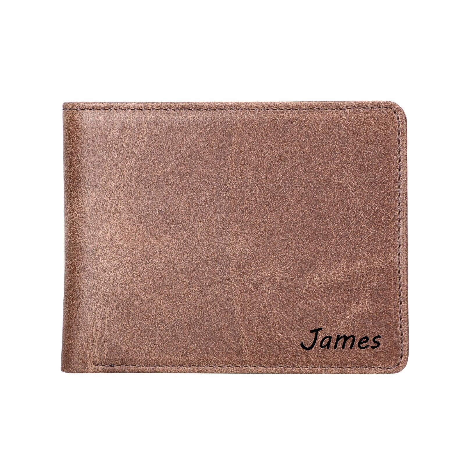 Brown Genuine Leather Classic Mens Wallet