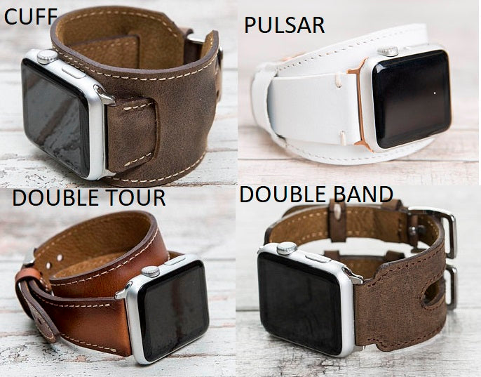 Custom Order Cuff/Pulsar/Double Tour Leather Apple Watch Band