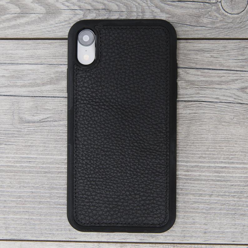 Black Leather Magnetic Case for iPhone XR/XS Max