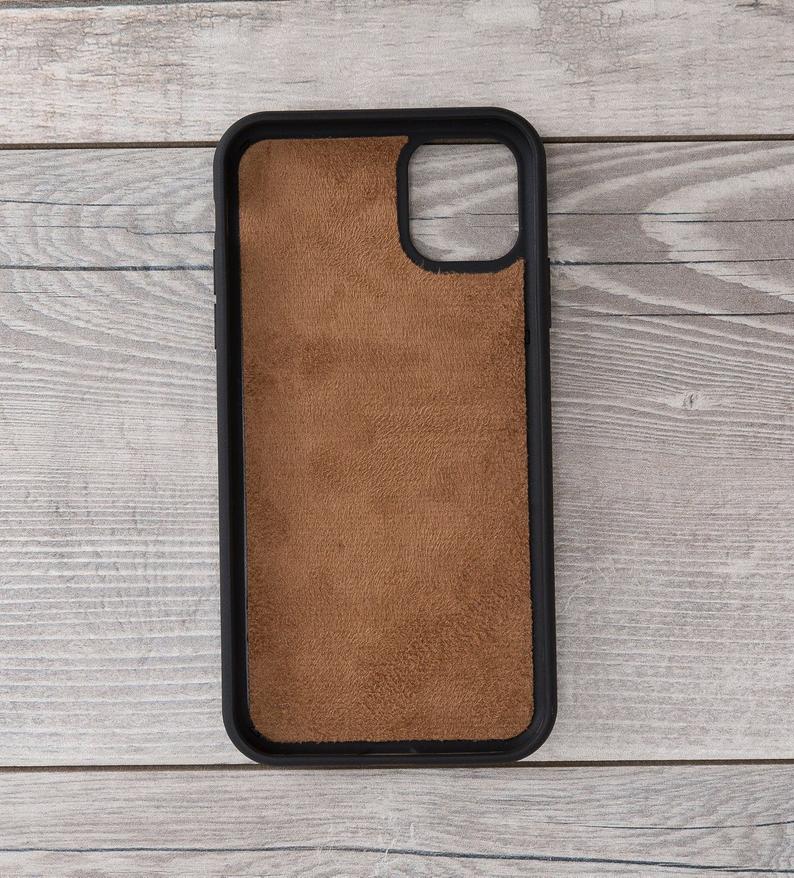 Antic Brown Leather Magnetic Wallet Case for iPhone 11 Models