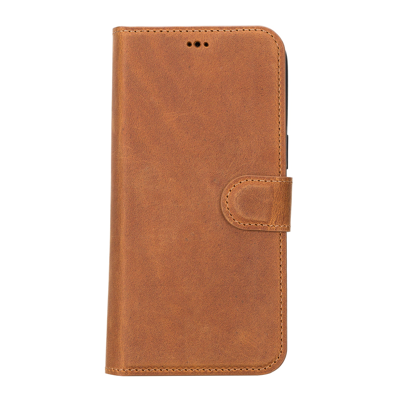 Camel Brown Leather Wallet Case for iPhone 14 PRO (6.1")